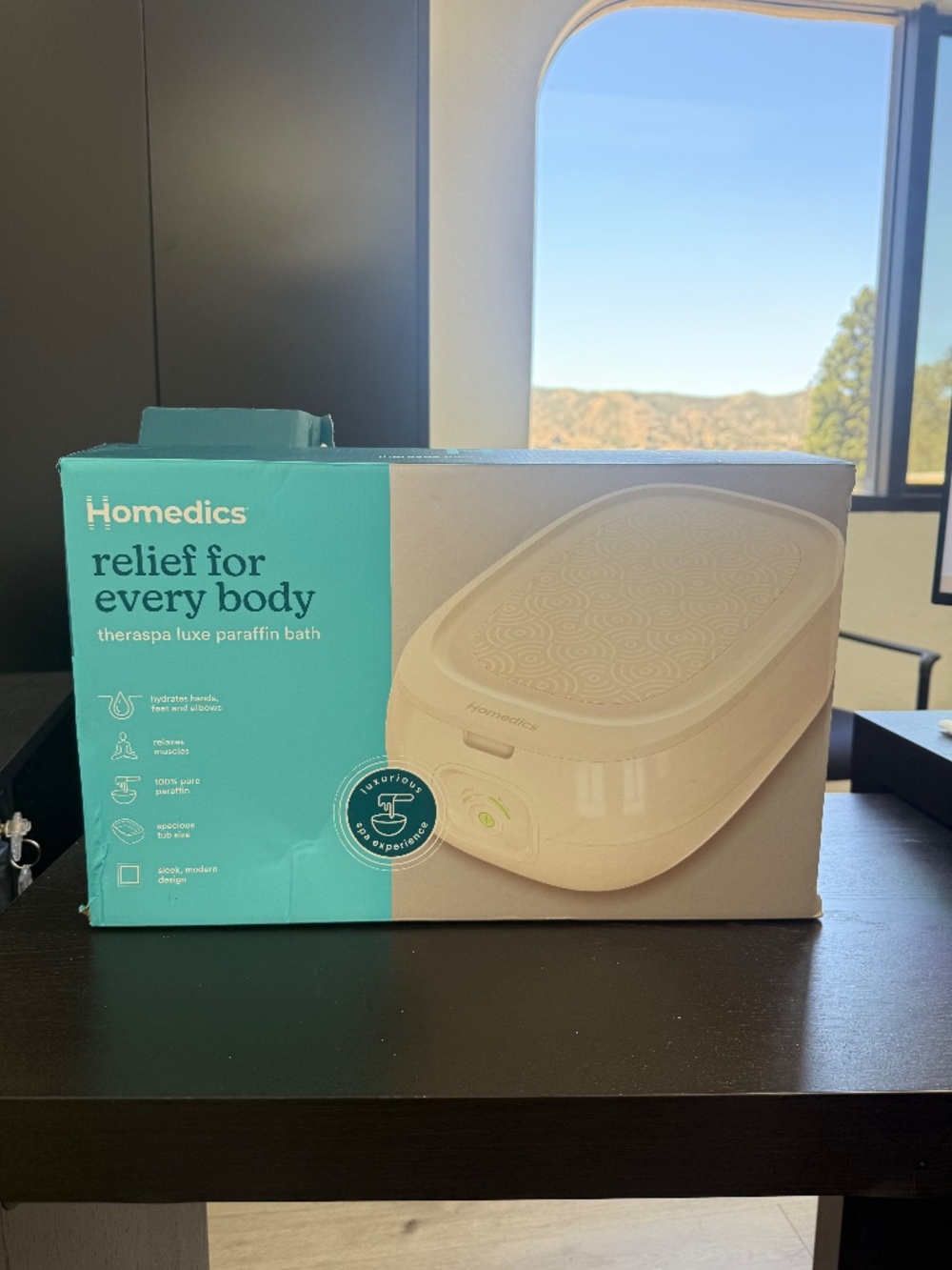 Homedics Wax Spa Theraspa Luxe Paraffin Bath Warmer with 3 lb Paraffin Hand Foot - Picture 2 of 3